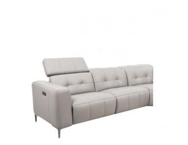 Coral Bell Power Reclining Leather Sofa or Set | Adjustable Headrest