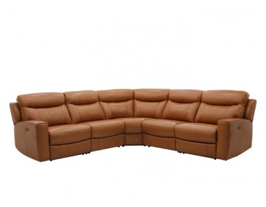 Kestrel Leather Power Reclining Sectional
