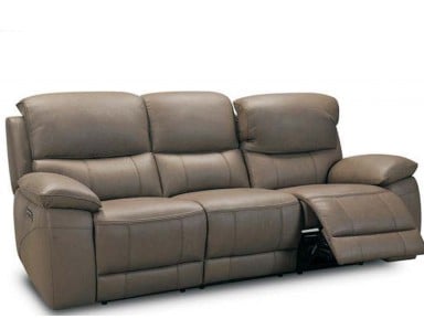 Elkin Power Reclining Leather Sofa or Set With Power Tilt Headrest